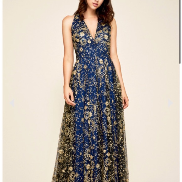Tadashi shoji calisto cosmos gown. Fabric is insane. New without tags. - Picture 2 of 4